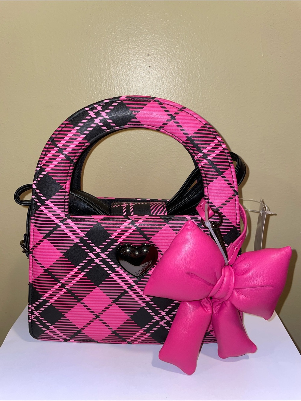 Luv Betsey Plaid Mini Bag/Crossbody Kawaii Cute Checkered Purse Girly Aesthetic
